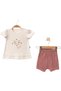 Baby Girl Floral Short Sleeve Shorts 2-Piece Baby Set 100% Cotton - 3
