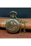 Mr Vintage Chain Pocket Watch Golden Yellow Metal Quartz Movement Antique Watch with Chain Gift - 2