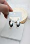 Curved Hoop Silver Color Women's Earrings (2.5cm) - 2