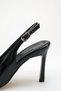 Black Patent Leather Stiletto Heeled Shoes Pointed Toe Ankle Strap Evening Dress Stylish Women's Heels - 3