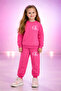 Girl's Pink Printed Top and Bottom Set