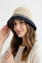 Women's Black Transitional Straw Knitted Bucket Bag |   Summer Beach and Vacation Hat - 2
