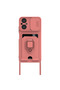 Xiaomi Poco M5 Case Zuma Silicone with Ring for Business Card - Pink - 2