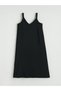 Nevavm with a Difference of Opinion, Lcw Everyday Black V-Neck Strap A-Line Dress - S6Mn27Z8-Cvl - 7