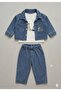 3-Piece Baby Boy Seasonal Denim Set - Blue - 2