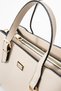 Sanmorris Women's Faux Leather Hand and Shoulder Bag with Gold Buckle - 5