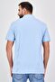 قميص بولو رجالي عادي بأكمام قصيرة، لون أزرق سماوي - 3