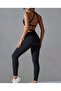Triangle-Breasted Waist and Neck Tie Leggings Set - 2
