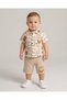 Baby Boy Animals Printed 6-9-12-18-24 Months Muslin Shirt Holiday 2-Piece Stylish Top and Bottom Set