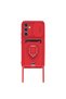 Samsung Galaxy A36 Case Zuma Silicone with Business Card and Ring - Red - 3