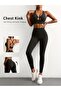 Crossed Neck Front Twist Detailed Leggings Set - 3