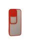 13 Pro Case Palm Frosted Camera Sliding Silicone - Red - 2