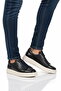 Navy Blue Genuine Leather Men's Casual Shoes