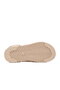 Beige Ankle Elastic Women's Flat Sandals - 5