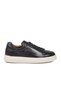 Navy Blue Genuine Leather Men's Casual Shoes - 2
