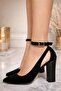 Lillian Women's Suede Black Heeled Shoes - 2