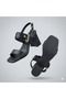 (İnna) Women's Heeled Sandals Black - 5