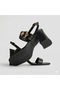 (İnna) Women's Heeled Sandals Black - 7