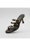(İnna) Women's Slippers with Buckle Detail and 3 Piping Heels Brown - 5
