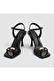 (İnna) Women's Heeled Sandals with Button Detail Black