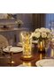 ®   Open Cylindrical Crystal Gold Powder Model Led Table Lamp – Gold Base, Touch Control, 3 Re