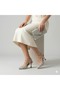 (Özmaçan) Women's Closed-Toe Heeled Shoes with Drop Stone Detail Silver - 3