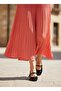 Sharp Toe Short Heel Open Back Shiny Stone Decorated Daily Dress Shoes Ballet Flats with Heels - 3