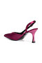 Women's Pointed Toe Open Back Buckle Elegant Stiletto Heeled Shoes - 7