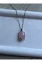 Pink Quartz Stone Tree of Life Steel Handmade Necklace - 2