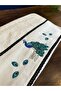 100% Cotton Peacock Figure Embroidered Hand and Face Towel Stylish Licensed Design Towel - 2