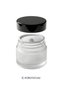 1 Piece Frosted White Glass with Black Cap Lip Sleeping Cream Cosmetic Hand Care Travel Jar 50 ml - 3