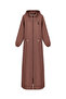 24145 Full Length Woven Quilted Robe with Hood, Seasonal, Stylish, Comfortable