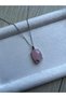 Pink Quartz Stone Tree of Life Steel Handmade Necklace - 4