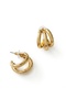 Triple Spiral Basic Gold Women's Earrings