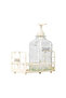 Glass Liquid Soap Dispenser with Metal Stand - 4
