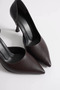 Women's Bitter Brown Skin Heeled Shoes Tr08Ms45Y - 5