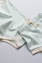 Baby and Child Strap Bodysuit & Shorts Set 100% Cotton (Mint) - 6