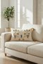 Decorative Daisy Flower Patterned Punch Embroidered Tassel Decorated Hidden Zipper Throw Pillow Cover 35X55Cm - 2