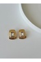 Marquise Gold Square Women's Earrings - 3