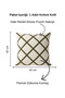 Decorative Plaid Punch Embroidered Hidden Zipper Cushion Cover 42X42 cm - 2