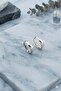 Women's Stainless Steel Silver Color Small Hoop Earrings - Casual Elegance - 7