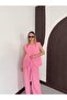 Half Button Design Vest and Trousers Two-Piece Set
