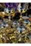 Bohemia Crystal 6 Pieces Gold Titanium Coated Presentation Bowl Ice Cream Bowl - 5