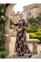 Waist-Tied Patterned Casual Comfortable Dress - 3