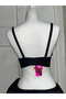 Women's Laser Cut Supportive and Underwire Black Bra - 2
