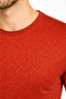 Men's Flam Fabric Melange Textured Regular Fit T-Shirt Crew Neck Summer T-Shirt - Tile - 2