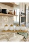 Set of 4 Ceramic Spice Jars with Bamboo Stands, Wooden and Vacuum-Locked Lids, Kitchen Organizer Jar Set - 2