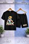 Kids Alex Yellow New Custom Printed Crew Neck 3-Piece T-Shirt - Shorts Set - 2