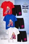 Children's Princess Sings and Sits Next to Her Custom Printed Crew Neck 3-Piece T-Shirt - Shorts Set