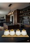Set of 4 Ceramic Spice Jars with Bamboo Stands, Wooden and Vacuum-Locked Lids, Kitchen Organizer Jar Set